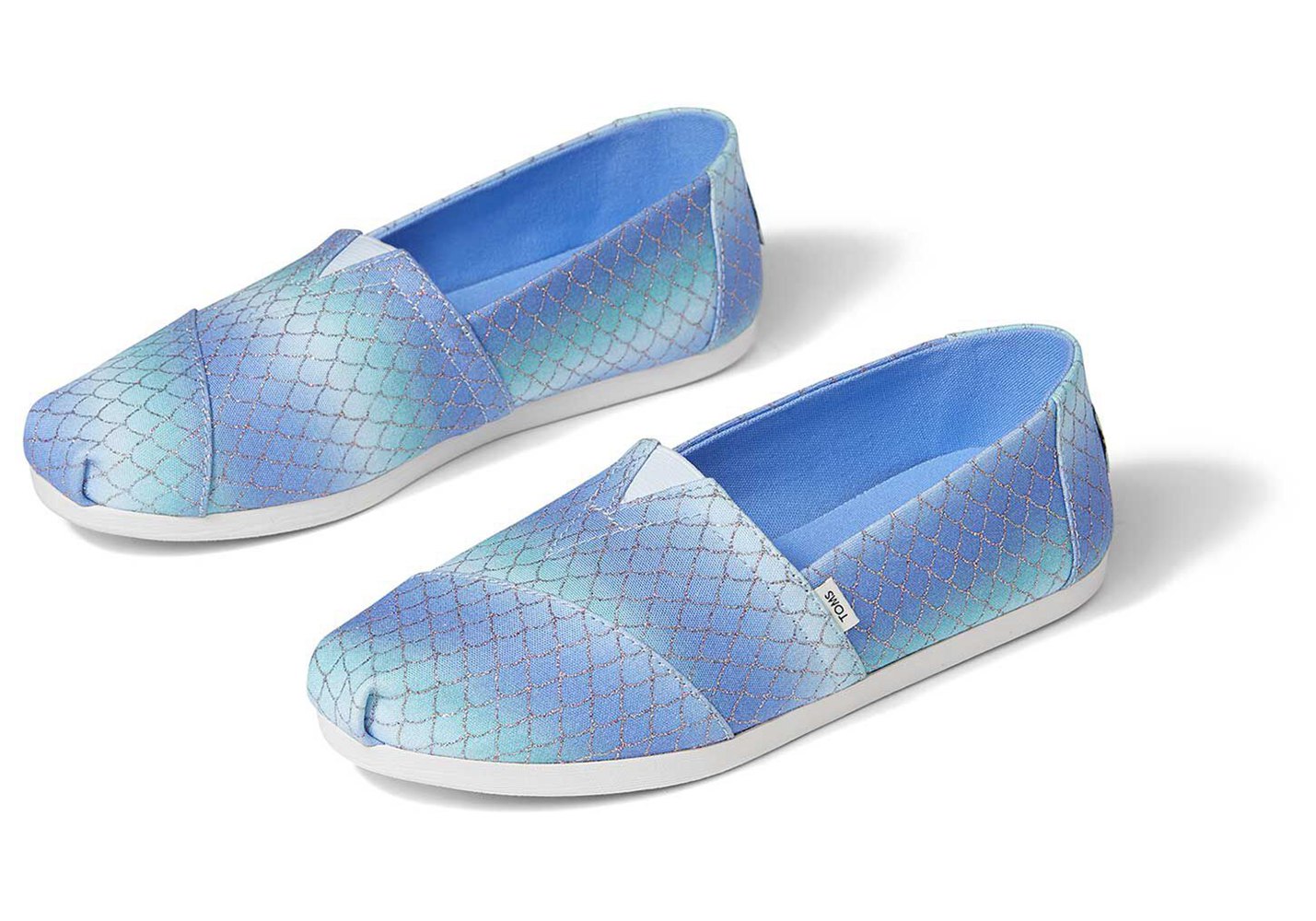 Toms Alpargata Mermaid Espadrille Blue/White - Womens - 63801-MRTG